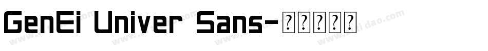 GenEi Univer Sans字体转换